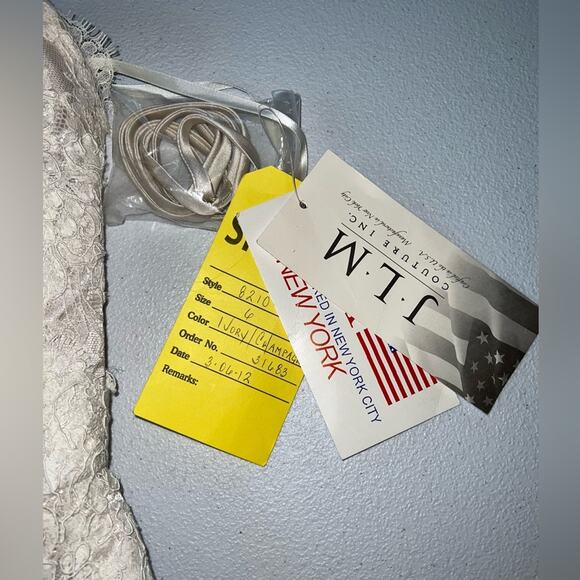 Stunning New $3900 JLM Couture Jim Hjelm Sweetheart Lace Overlay Wedding Gown! - Picture 10 of 12